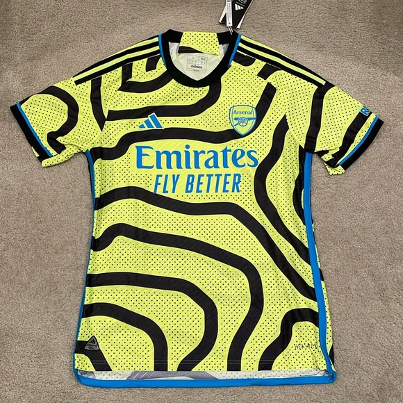 Arsenal adidas 2023/24 Away Authentic Patch Jersey - Yellow men L NWT - Picture 1 of 6